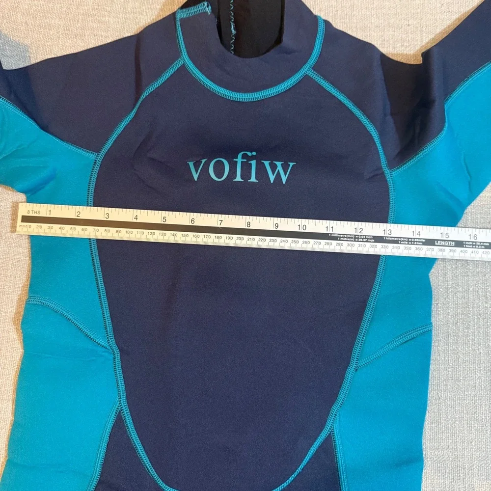vofiw Kids Full Wetsuit Size 14 Blue Teal Neoprene Long Sleeve Scuba Diving Surf